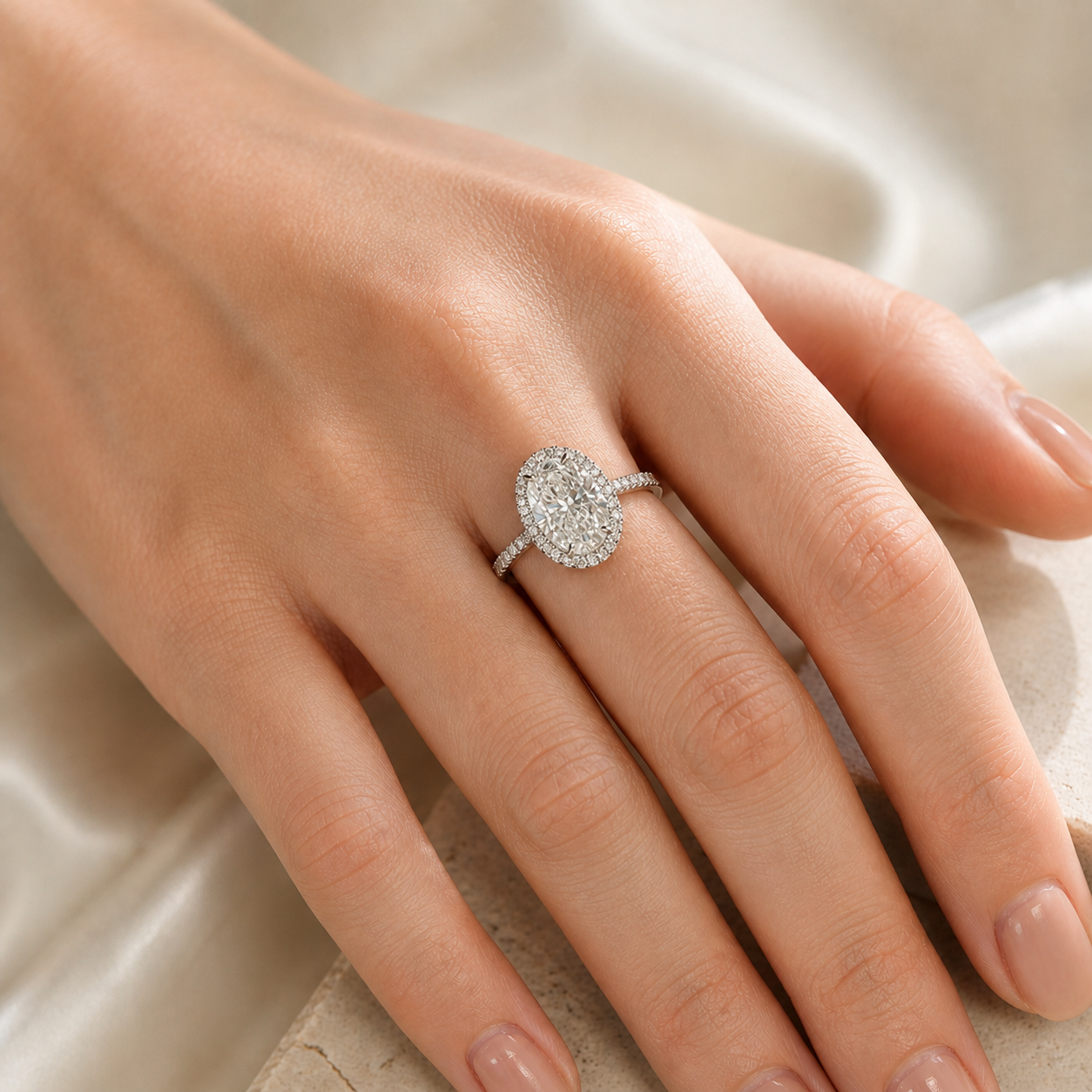 Oval Halo Ring